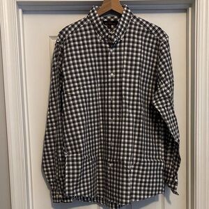 Ben Sherman Black and White Plaid Shirt